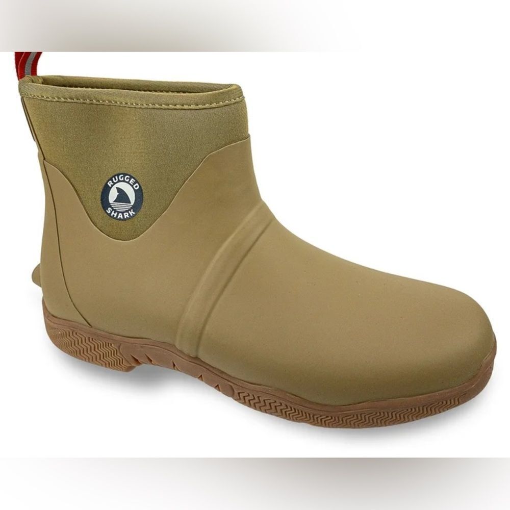 Rugged Shark Mid Height Fishing Deck Boot, GREAT WHITE NEO Waterproof, Men's 8M